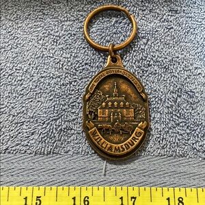 Vintage Williamsburg Brass Keychain